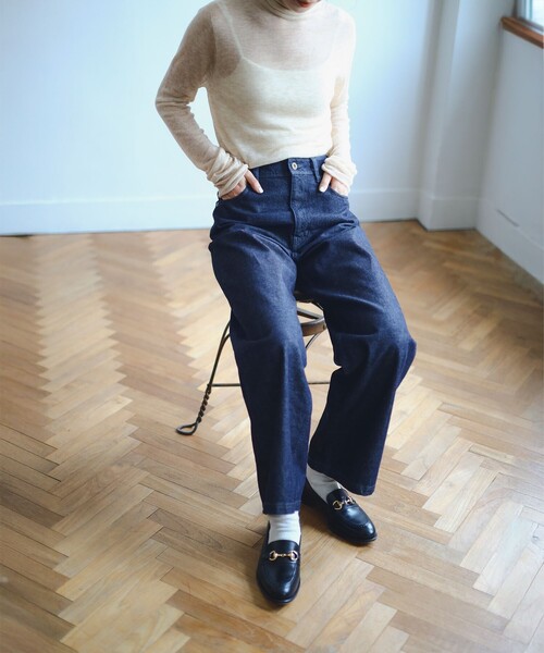 B:MING by BEAMS（ビーミングバイビームス）の「SIMPLE YET Okayama デニム（S～M）（デニムパンツ・レディース・インディゴブルー・SMALL/MEDIUM）」の13枚目の写真