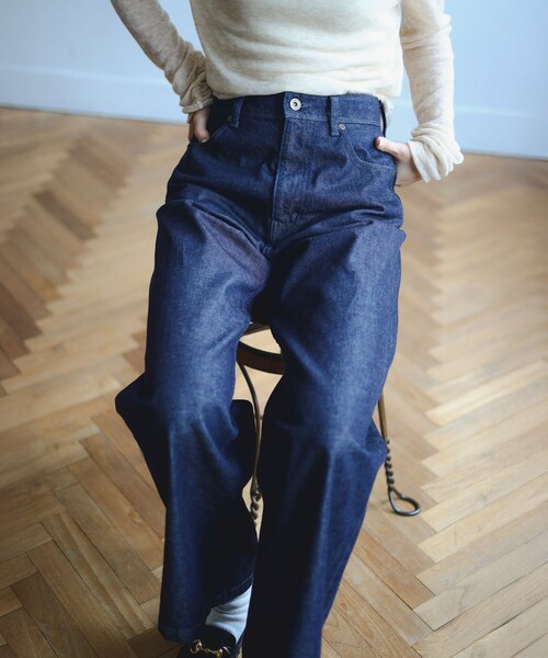 B:MING by BEAMS（ビーミングバイビームス）の「SIMPLE YET Okayama デニム（S～M）（デニムパンツ・レディース・インディゴブルー・SMALL/MEDIUM）」の12枚目の写真