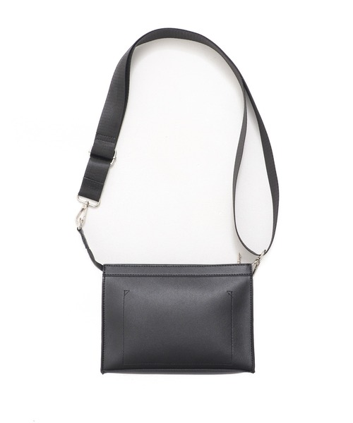 Arnold Palmer（アーノルドパーマー）の「フェイクレザー パネル ショルダーバッグ（ショルダーバッグ・メンズ・グレー/ネイビー/ブラック・F）」の12枚目の写真