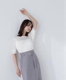 ◇透かしケーブルニット