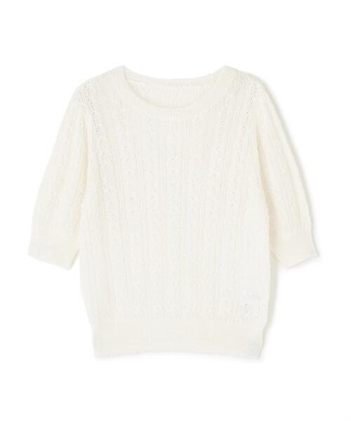 NATURAL BEAUTY BASIC(ナチュラルビューティーベーシック)の「◇透かしケーブルニット(ニット/セーター・レディース・ブラウン/オフホワイト/レッド・FREE)」の12枚目の写真