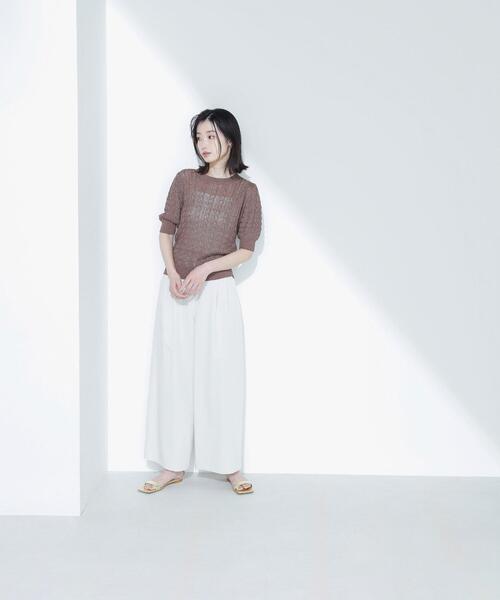 NATURAL BEAUTY BASIC(ナチュラルビューティーベーシック)の「◇透かしケーブルニット(ニット/セーター・レディース・ブラウン/オフホワイト/レッド・FREE)」の19枚目の写真