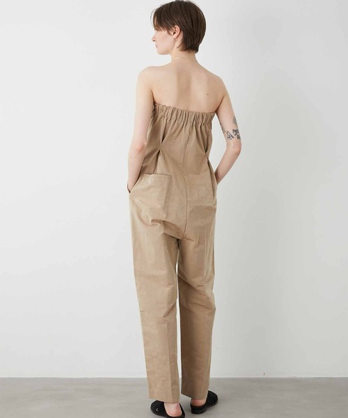 LA PEAU DE GEM（ラポドゥジェム）の「【LA PEAU DE GEM】bare top rompers/ベアトップロンパース（サロペット/オーバーオール・レディース・ベージュ/ブラック・1/2）」の17枚目の写真