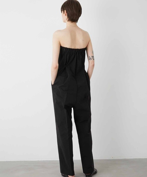LA PEAU DE GEM（ラポドゥジェム）の「【LA PEAU DE GEM】bare top rompers/ベアトップロンパース（サロペット/オーバーオール・レディース・ベージュ/ブラック・1/2）」の6枚目の写真