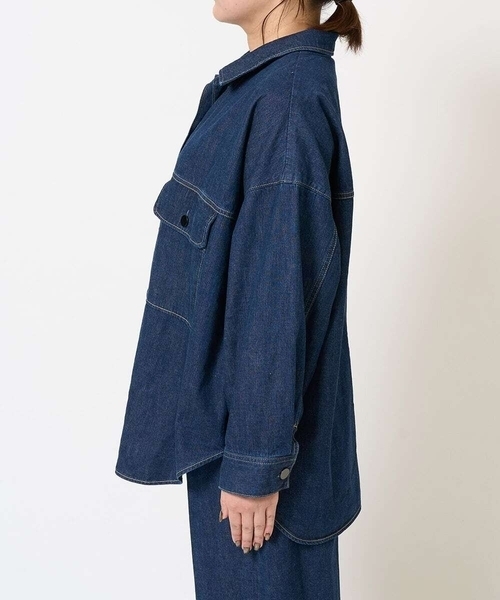 MICHEL KLEIN（ミッシェル・クラン）の「[セットアップ対応]デニムカバーオールジャケット（デニムジャケット・レディース・ネイビー・38）」の12枚目の写真