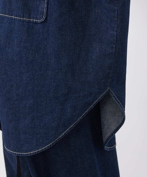 MICHEL KLEIN（ミッシェル・クラン）の「[セットアップ対応]デニムカバーオールジャケット（デニムジャケット・レディース・ネイビー・38）」の9枚目の写真