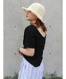 Ungrid | パット付きバックオープンTee(Tシャツ/カットソー)