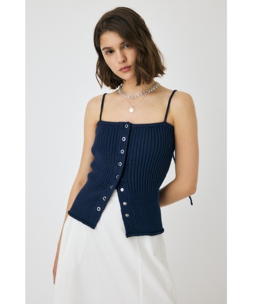 FRONT BUTTON KNIT キャミソール セール】FRONT BUTTON KNIT キャミソール（キャミソール