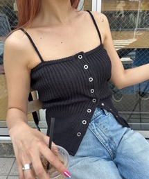 MOUSSY | FRONT BUTTON KNIT キャミソール(キャミソール)