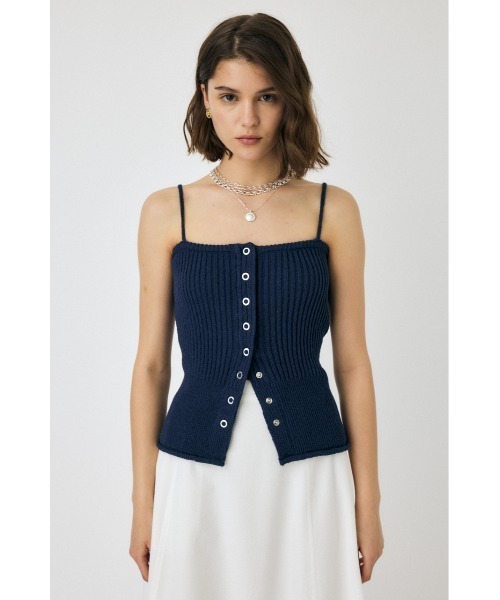 MOUSSY（マウジー）の「FRONT BUTTON KNIT キャミソール（キャミソール・レディース・ネイビー/ホワイト/ブラック・FREE）」の17枚目の写真