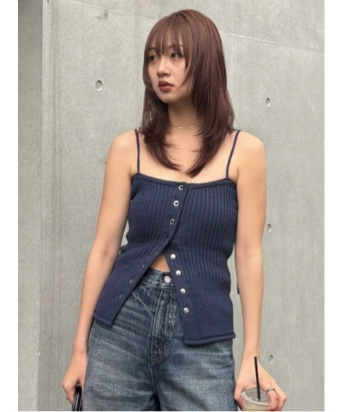FRONT BUTTON KNIT キャミソール（キャミソール）｜MOUSSY（マウジー