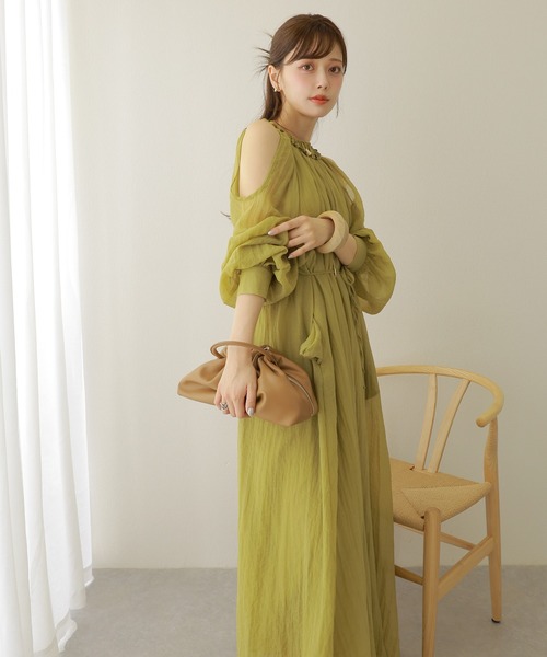 ワンピース RHC Gather Tiered Dress SAVING THE BEST FOR LAST // Glamorous black long sleeveless