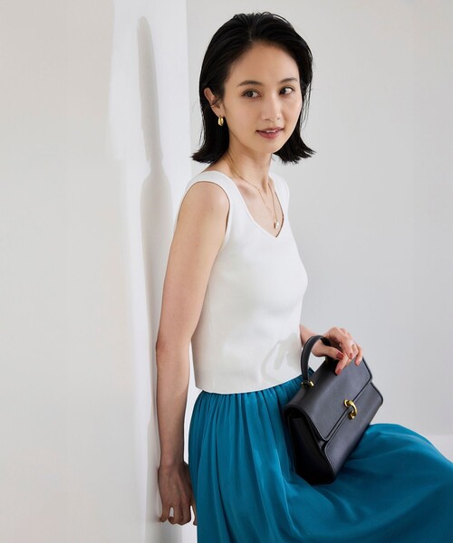 ROPE'（ロペ）の「テレコスリーブレスニットプルオーバー/洗える（ニット/セーター・レディース・ブラウン/ホワイト/ブラック・FREE）」の19枚目の写真