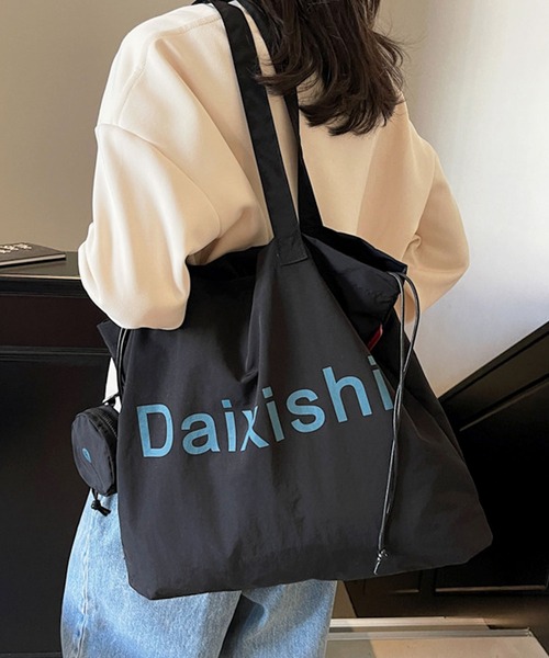 florist（フローリスト）の「【ポーチ付・A4収納可】ビッグロゴプリントトートバッグ（トートバッグ・レディース・オフホワイト/レッド/ブラック/オレンジ/キャメル/グリーン・FREE）」の12枚目の写真