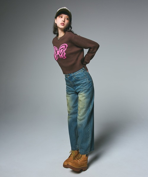 X-girl(エックスガール)の「LETTERING LOGO EMBROIDERED TRUCKER CAP(キャップ・レディース・ホワイト/ベージュ/ライトピンク・ONE SIZE)」の12枚目の写真