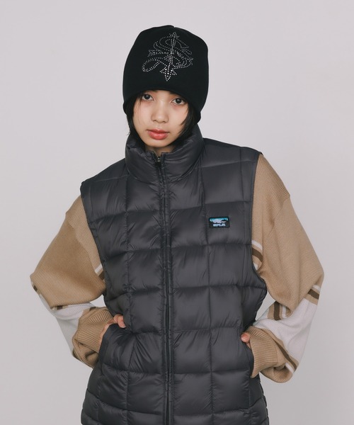 SPLR(エス・ピー・エル・アール)の「SPLR/エスピーエルアール Squere Stitch Down Vest 中綿ベスト(ベスト・メンズ・チャコール・L/XL)」の4枚目の写真