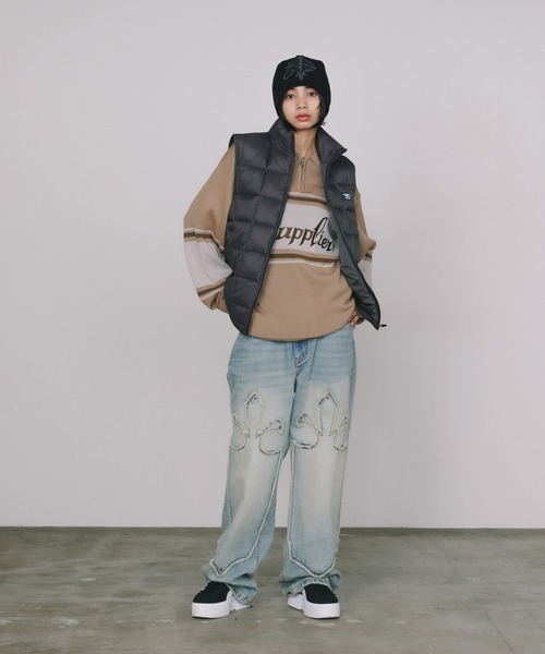 SPLR(エス・ピー・エル・アール)の「SPLR/エスピーエルアール Squere Stitch Down Vest 中綿ベスト(ベスト・メンズ・チャコール・L/XL)」の7枚目の写真