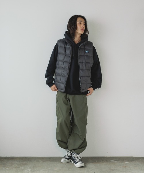 SPLR(エス・ピー・エル・アール)の「SPLR/エスピーエルアール Squere Stitch Down Vest 中綿ベスト(ベスト・メンズ・チャコール・L/XL)」の12枚目の写真