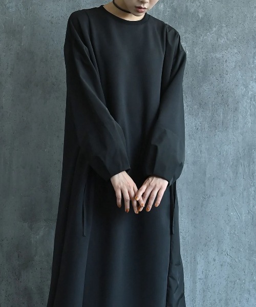 funda mine（ファンダマイン）の「[日本製]ダンボールコンビワンピース（ワンピース・レディース・ブラック/カーキ・02/01）」の5枚目の写真