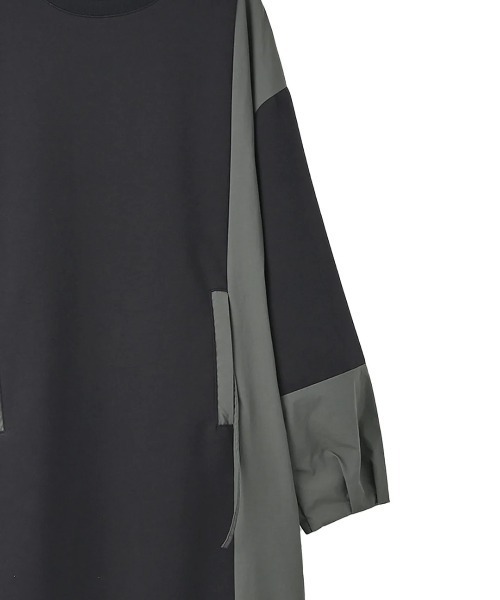 funda mine（ファンダマイン）の「[日本製]ダンボールコンビワンピース（ワンピース・レディース・ブラック/カーキ・02/01）」の20枚目の写真