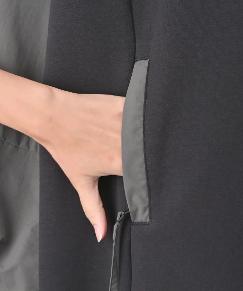 funda mine（ファンダマイン）の「[日本製]ダンボールコンビワンピース（ワンピース・レディース・ブラック/カーキ・02/01）」の22枚目の写真