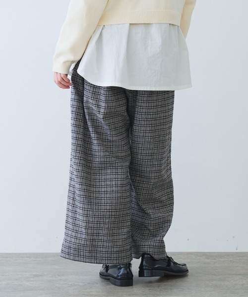 bulle de savon（ビュルデサボン）の「mini CHECK パンツ（その他パンツ・レディース・ブラック/ブルー・FREE）」の14枚目の写真