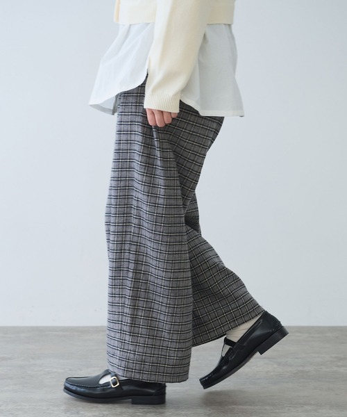 bulle de savon（ビュルデサボン）の「mini CHECK パンツ（その他パンツ・レディース・ブラック/ブルー・FREE）」の16枚目の写真