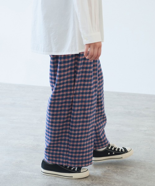 bulle de savon（ビュルデサボン）の「mini CHECK パンツ（その他パンツ・レディース・ブラック/ブルー・FREE）」の5枚目の写真