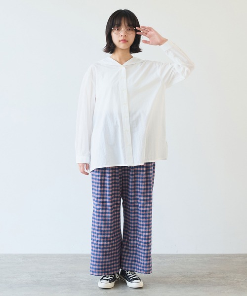 bulle de savon（ビュルデサボン）の「mini CHECK パンツ（その他パンツ・レディース・ブラック/ブルー・FREE）」の8枚目の写真