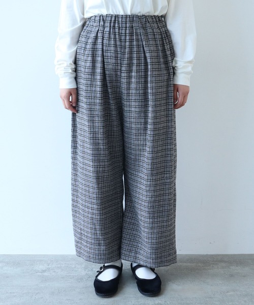 bulle de savon（ビュルデサボン）の「mini CHECK パンツ（その他パンツ・レディース・ブラック/ブルー・FREE）」の17枚目の写真