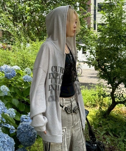 セール】【Never mind the XU】mesh zip up hoodie / 【ネバー