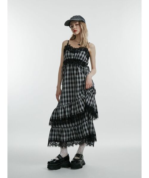 セール】レースドッキングキャミワンピース（ワンピース）｜jouetie