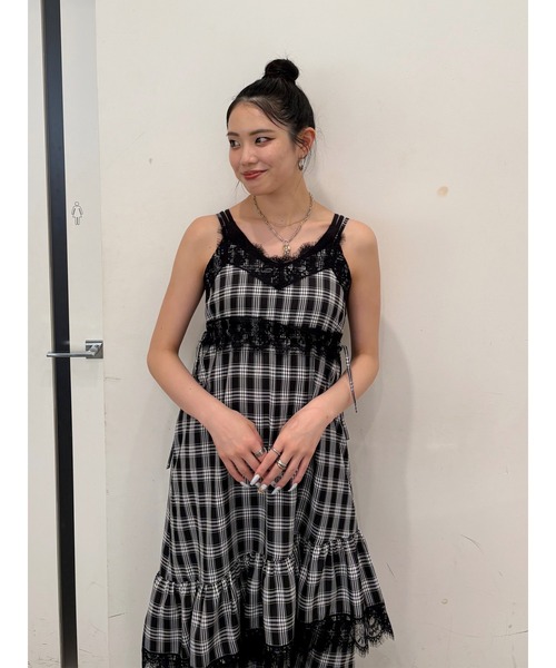 レースドッキングキャミワンピース（ワンピース）｜jouetie