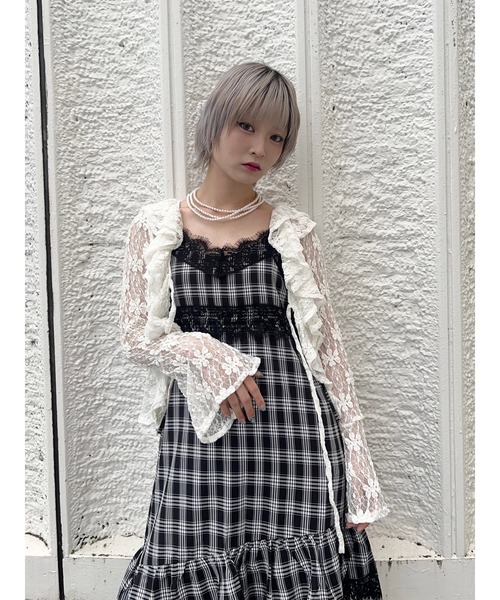 【販売終了アイテム】jouetieレースドッキングキャミワンピース【ブラック】 ジュエティ jouetie レースドッキングキャミワンピース