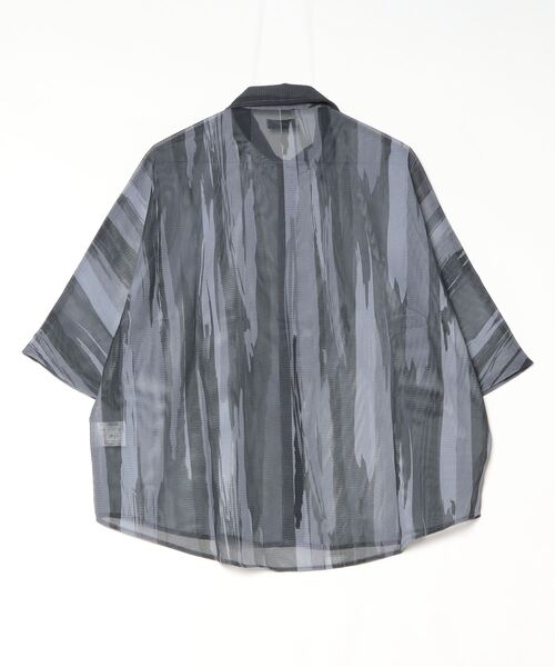 PLEASURES 関税込 モーティブメッシュシャツ UNISEX》High Tension Prime-Over Short Sleeve Open Collar