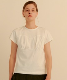 【kiehtova】BREEZE COTTON BUSTIER TEE/ブリーズ コットン ビスチェティー