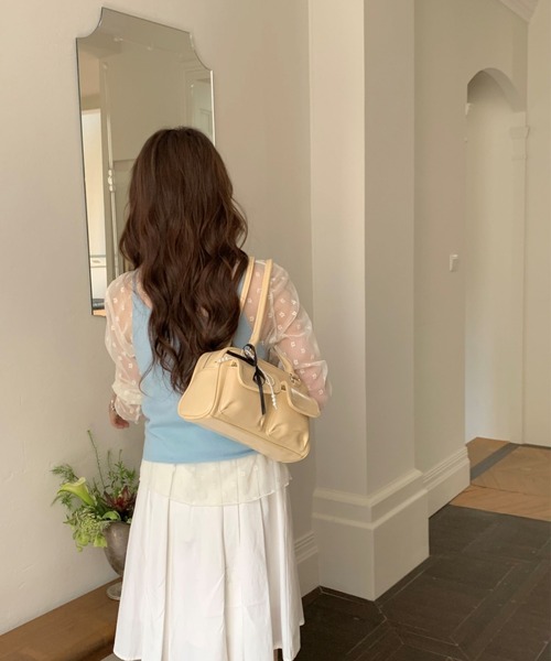 LETee(レティー)の「アウトポケット付ボストンバッグ(ボストンバッグ・レディース・ブラック/イエロー/アイボリー/ブラウン/レッド・FREE)」の22枚目の写真