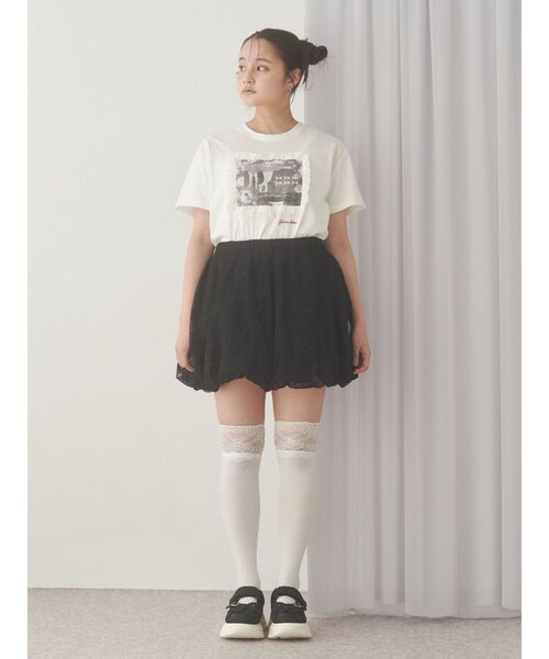 merry jenny（メリージェニー）の「レースバルーンミニスカート（スカート・レディース・オフホワイト/ブラック・FREE）」の11枚目の写真