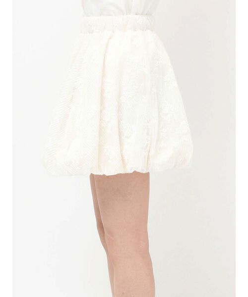merry jenny(メリージェニー)の「レースバルーンミニスカート(スカート・レディース・オフホワイト/ブラック・FREE)」の4枚目の写真