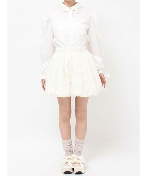 merry jenny(メリージェニー)の「レースバルーンミニスカート(スカート・レディース・オフホワイト/ブラック・FREE)」の9枚目の写真