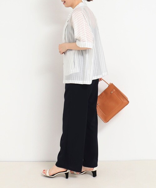 MICO COULIER（ミコクリエ）の「シルク調テーラーハーフスリーブジャケット（テーラードジャケット・レディース・ベージュ系その他/グレー系その他・38）」の8枚目の写真