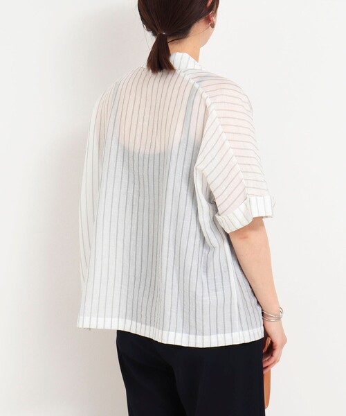 MICO COULIER（ミコクリエ）の「シルク調テーラーハーフスリーブジャケット（テーラードジャケット・レディース・ベージュ系その他/グレー系その他・38）」の10枚目の写真