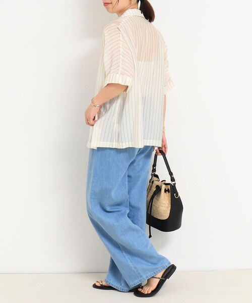 MICO COULIER（ミコクリエ）の「シルク調テーラーハーフスリーブジャケット（テーラードジャケット・レディース・ベージュ系その他/グレー系その他・38）」の16枚目の写真