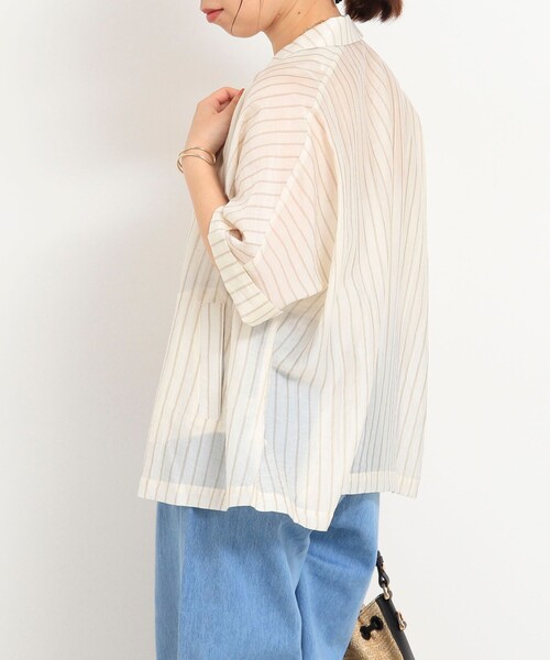 MICO COULIER（ミコクリエ）の「シルク調テーラーハーフスリーブジャケット（テーラードジャケット・レディース・ベージュ系その他/グレー系その他・38）」の18枚目の写真