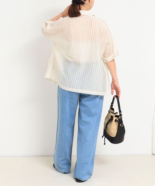 MICO COULIER（ミコクリエ）の「シルク調テーラーハーフスリーブジャケット（テーラードジャケット・レディース・ベージュ系その他/グレー系その他・38）」の19枚目の写真