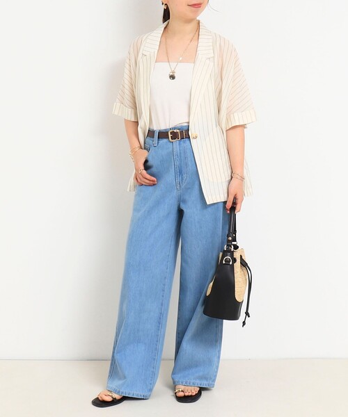 MICO COULIER（ミコクリエ）の「シルク調テーラーハーフスリーブジャケット（テーラードジャケット・レディース・ベージュ系その他/グレー系その他・38）」の22枚目の写真