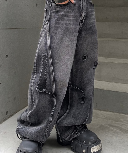 【COSYHARU】Salvage Balloon Damage Denim Pants damage balloon denim（その他パンツ）｜KsG（ケーエスジー）の