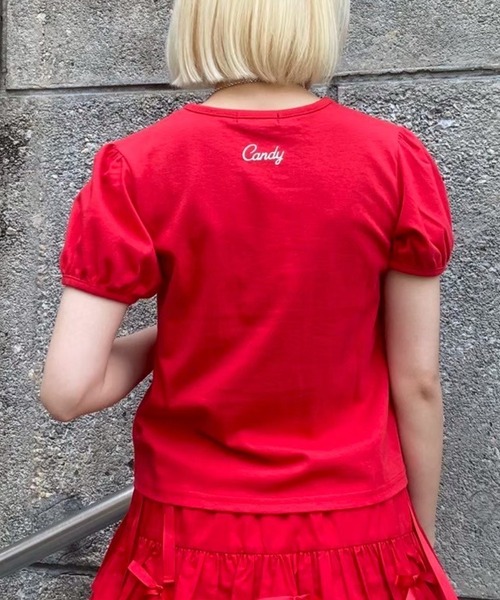 Candy Stripper（キャンディストリッパー）の「PUFF SLEEVE COMPACT Tシャツ（Tシャツ/カットソー・レディース・オフホワイト/ブラック/ピンク/レッド・FREE）」の4枚目の写真