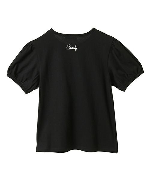 Candy Stripper（キャンディストリッパー）の「PUFF SLEEVE COMPACT Tシャツ（Tシャツ/カットソー・レディース・オフホワイト/ブラック/ピンク/レッド・FREE）」の2枚目の写真