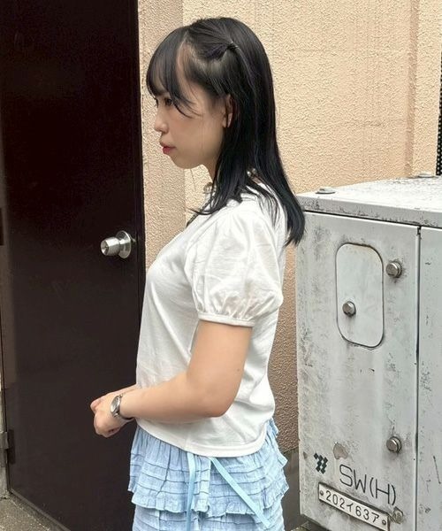 Candy Stripper（キャンディストリッパー）の「PUFF SLEEVE COMPACT Tシャツ（Tシャツ/カットソー・レディース・オフホワイト/ブラック/ピンク/レッド・FREE）」の20枚目の写真